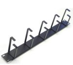 Kabelių tvarkymo panelė LK-CM-0040 19'' 1U (5 metaliniai žiedai, aukštis 65mm, be varžtų)