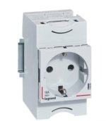 Kištukinis lizdas ant DIN bėgelio su įžeminimu Legrand 004285 (16A, 230V)