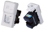 Lizdas RJ45 UTP keystone tipo montuojamas į apdaila Cat 5e 45x22,5mm