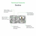 1 klavišo jungiklis Schneider Electric Sedna Design SDD114101 (antracitas)