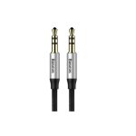 Jungiamasis garso kabelis BASEUS CAM30-BS1 (3.5mm-3.5mm, stereo, 1m, pilkas/juodas)
