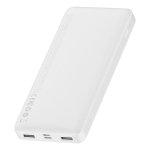 Išorinis akumuliatorius (Powerbank) BASEUS PPBD050002 (10000mAh, 15W, 2xUSB + USB-C, baltas)