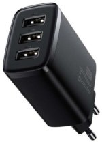 Sieninis įkroviklis BASEUS CCXJ020101 (17W, 3xUSB, 3.4A, juodas)