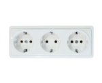 Trivietis virštinkinis kištukinis lizdas su įžeminimu Vilma SL+250 RP16-031 SL+ V (white)
