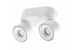 BIANCO dvigubas lubinis šviestuvas GTV LD-BNCC16WOB2-NB (baltas, 16W, 680lm, 4000K)