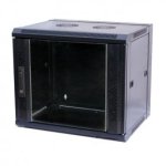 Komutacinė pakabinama spinta 19" 7U 540x400x300mm (antracito, nesurinkta, stiklinės durys)