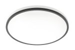 TULA LED lubinis šviestuvas (apvalus, juodas, 24W, 1680lm, 4000K, IP44) GTV LD-TUL24W-NW-00