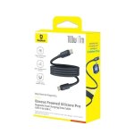Kabelis USB-C - USB-C Baseus E0426D00 (1.0m, 100W, silikoninis, juodas)