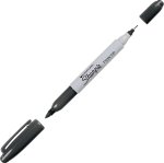 Permanentinis markeris Sharpie Twin Tip 09-811100 (Juodas, 1mm / 0.5mm dvipusis)