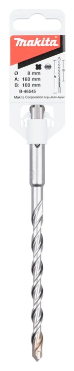 Grąžtas betonui 8x160mm SDS-PLUS Makita B-46545 (darbinis ilgis 100mm)