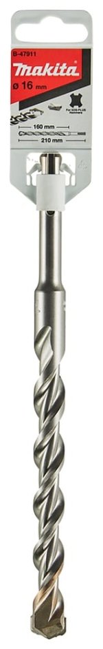 Grąžtas betonui 16x210mm SDS-PLUS Makita V-PLUS B-47911 (darbinis ilgis 160mm)