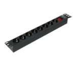 Maitinimo panelė 19'' spintai LK-BL-G10G06S/P (6x240V Schuko, su jungikliu, 1.8m)