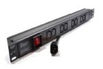 Maitinimo panelė 19'' spintai LK-BLE10G08S (8xC13, su jungikliu, įeinanti C14, 1.8m)