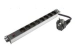 Maitinimo panelė 19'' spintai LK-BL-G10O08/P (8x240V Schuko, be jungiklio, su 10A/16A apsauga, 1.8m)