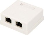 RJ45 lizdas LK-SB41 (Cat6, STP, dvivietis, virštinkinis)