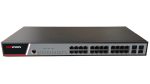 Komutatorius 28 prievadų Hikvision DS-3E2528 (24xPoE 1000Mbps, 4xSFP, L2 valdomas, VLAN, RSTP)