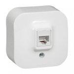 Virštinkinis kompiuterinis lizdas 1xRJ45, UTP 5E cat, Forix Legrand 782424 (balta)
