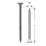 Sraigtas STARFIX gipsas-medis 3.5x25/F (juodas, 200vnt)