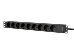 Maitinimo panelė 19'' SW-1U-9G-P 9X220V (be jungiklio)