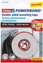 Lipni dvipusė juosta lauko/vidaus darbams TESA ULTRA STRONG 1.5 m x 19mm 55791-00003-01