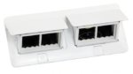 Įleidžiama modulinė dėžutė 2x4 mod. Legrand 654004 (metalinė, balta)