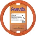 Kabelio pratraukėjas (15m, 4mm, oranžinis, plieninis)