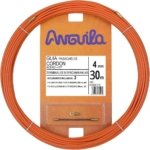 Kabelio pratraukėjas (30m, 4mm, oranžinis, plieninis)