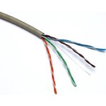 Kabelis ryšio Excel 100-065 Cat5 U/UTP  (PVC, ECA, pilkas, ritė 305m.)