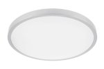 ATOL LED lubinis šviestuvas (32W, 2560lm, 3000K, sidabrinis, apvalus) GTV LD-ATOL32W-WW-02