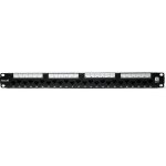 Komutacinė panelė 19'' 1U Excel 100-155 (UTP, Cat.6A, 24 prievadų, neekranuota)