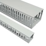 Plastikinis perforuotas kanalas Kopos RK 50X50 HF_LD (pilkas, behalogenis, 50x50mm, 2m)