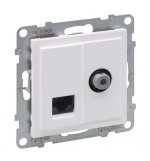 Baltas RJ45+ TV lizdas SUNO Legrand 721162