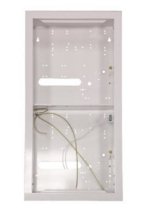 Įleidžiamas metalinis korpusas, didelis, baltas, su nuimamu rėmeliu 550x280x80mm