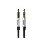 Jungiamasis garso kabelis BASEUS CAM30-BS1 (3.5mm-3.5mm, stereo, 1m, pilkas/juodas)