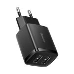 Sieninis įkroviklis BASEUS CCXJ010201 (10.5W, 2xUSB, 2.1A, juodas)