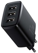 Sieninis įkroviklis BASEUS CCXJ020101 (17W, 3xUSB, 3.4A, juodas)