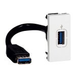 USB A duomenų lizdas Legrand Mosaic 078746