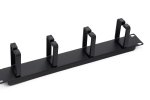 Kabelių sutvarkymo panelė LK-CM-0040/P 19" 1U (plastikiniai žiedai, be varžtų)