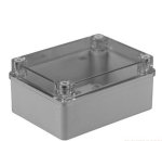 Hermetinė dėžutė skaidriu dangteliu Pawbol S-BOX 316-P (pilka, 150x110x70)