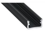 Aliuminis profilis Lumines LED juostoms A (juodas, anoduotas, 3m)