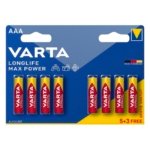 Baterija VARTA Alkaline Max Power LR03/AAA (8 vnt.)