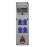 PawBol R-BOX B.SLIM-6S-28-S plastikinis skydelis su lizdais (4x16A/230V, 1x5P16A)