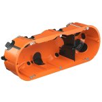 3 vt. dėžutė į gipsą su membranomis Kaiser K9253-22 (48mm gylio)
