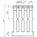 Plastikinis perforuotas kanalas Kopos RK 100X60_LD (pilkas, 100x60mm, 2m)