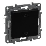 Žaliuzių mygtukas Legrand Niloe Step 863543 (juodas)