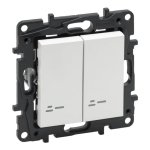 2 klavišų perjungiklis Legrand Niloe Step 863118 (baltas, LED indikacija)