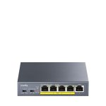 5 prievadų komutatorius CUDY GS105P (Nevaldomas, PoE)