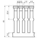 Plastikinis perforuotas kanalas Kopos RK 80X60_LD (pilkas, 80x60mm, 2m)