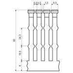 Plastikinis perforuotas kanalas Kopos RK 60X80_LD (pilkas, 60x80mm, 2m)