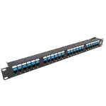 Komutacinė panelė 19" 1U UTP Cat5e LK-5005-Cat5e (24 prievadai, su kabelių laikikliu, 483x44x95 mm)